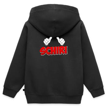 Schiri Schiedsrichter - Kinder Premium Organic Zip Hoodie - Schwarz - Hinten - AI Model Kid Male (0cm)