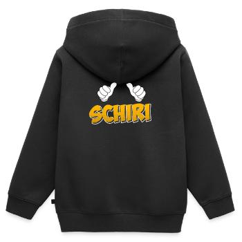 Schiri Schiedsrichter - Kinder Premium Organic Zip Hoodie - Schwarz - Hinten - AI Model Kid Male (0cm)