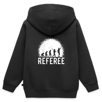 Schiedsrichter - Kinder Premium Organic Zip Hoodie - Schwarz - Hinten - AI Model Kid Male (0cm)