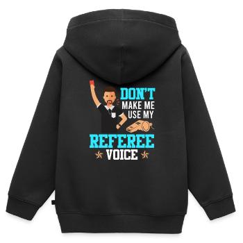 Arbitre - Sweat Premium à capuche zippé enfant bio - noir - Dos - AI Model Kid Male (0cm)