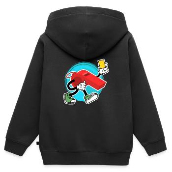 Referee whistle with yellow card Shiri - Kids Premium Organic Zip-up Hoodie - black - Back - AI Model Kid Male (0cm)