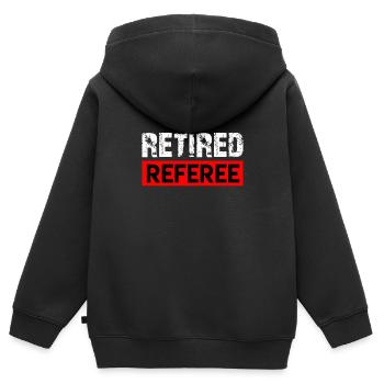 Arbitres retraités Arbitres retraités Arbitres - Sweat Premium à capuche zippé enfant bio - noir - Dos - AI Model Kid Male (0cm)