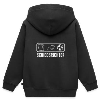 Schiedsrichter - Kinder Premium Organic Zip Hoodie - Schwarz - Hinten - AI Model Kid Male (0cm)