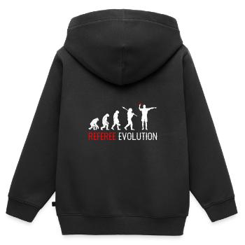 Schiedsrichter Evolution Schiri - Kinder Premium Organic Zip Hoodie - Schwarz - Hinten - AI Model Kid Male (0cm)