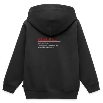 Schiedsrichter Definition Schiri - Kinder Premium Organic Zip Hoodie - Schwarz - Hinten - AI Model Kid Male (0cm)