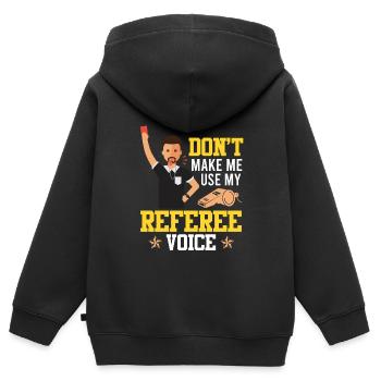 Arbitre - Sweat Premium à capuche zippé enfant bio - noir - Dos - AI Model Kid Male (0cm)