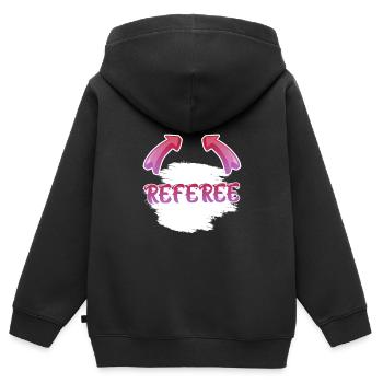 Arbitre - Sweat Premium à capuche zippé enfant bio - noir - Dos - AI Model Kid Male (0cm)