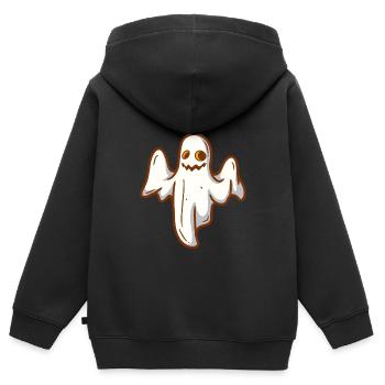 Geisterstunde Geist Halloween - Kinder Premium Organic Zip Hoodie - Schwarz - Hinten - AI Model Kid Male (0cm)