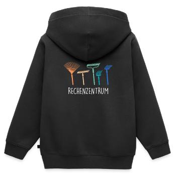 Landschaftsbauer Garten Schrebergarten - Kinder Premium Organic Zip Hoodie - Schwarz - Hinten - AI Model Kid Male (0cm)