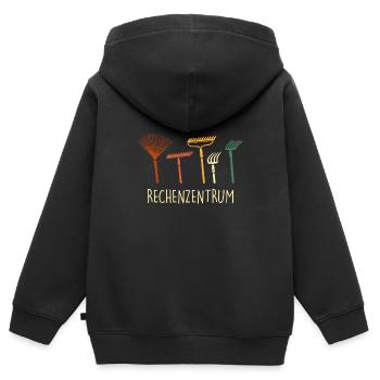 Landschaftsbauer Garten Schrebergarten - Kinder Premium Organic Zip Hoodie - Schwarz - Hinten - AI Model Kid Male (0cm)