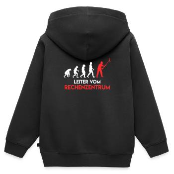 Leiter vom Rechenzentrum Garten - Kinder Premium Organic Zip Hoodie - Schwarz - Hinten - AI Model Kid Male (0cm)