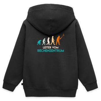 Leiter vom Rechenzentrum Garten - Kinder Premium Organic Zip Hoodie - Schwarz - Hinten - AI Model Kid Male (0cm)