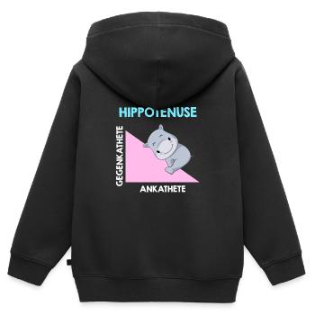 Hippotenuse Algebra Analysis - Kinder Premium Organic Zip Hoodie - Schwarz - Hinten - AI Model Kid Male (0cm)