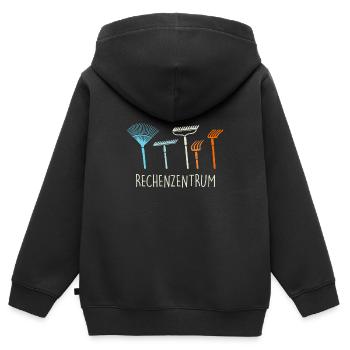 Landschaftsbauer Garten Schrebergarten - Kinder Premium Organic Zip Hoodie - Schwarz - Hinten - AI Model Kid Male (0cm)