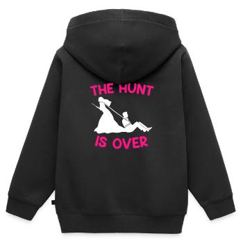 Männerjagd Hochzeit Jungesellenabschied Braut - Kinder Premium Organic Zip Hoodie - Schwarz - Hinten - AI Model Kid Male (0cm)