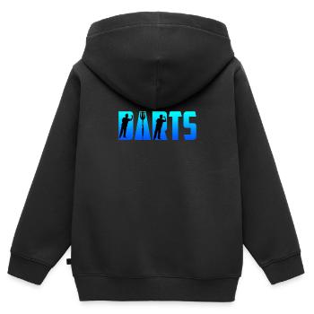 Fléchettes Fléchettes Flèches Fléchettes Accessoires Fléchettes Fléchettes - Sweat Premium à capuche zippé enfant bio - noir - Dos - AI Model Kid Male (0cm)