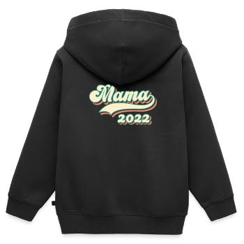 Mama 2022 - la meilleure mère du monde - Sweat Premium à capuche zippé enfant bio - noir - Dos - AI Model Kid Male (0cm)
