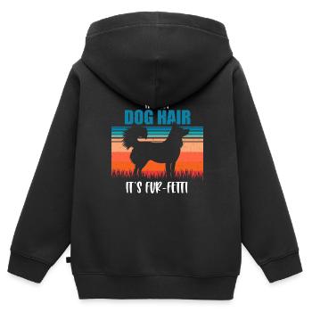 Alaskan Klee Kai - Kinder Premium Organic Zip Hoodie - Schwarz - Hinten - AI Model Kid Male (0cm)