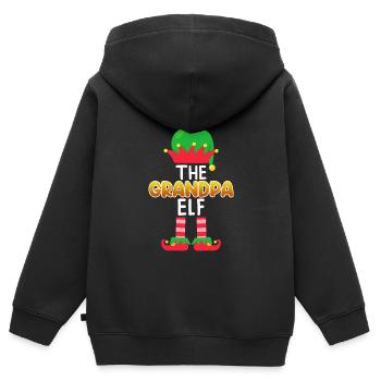 Opa Elfe Grandpa Elf - Kids Premium Organic Zip-up Hoodie - black - Back - AI Model Kid Male (0cm)