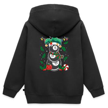 8-Ball Billiard Player Billiards - Kids Premium Organic Zip-up Hoodie - black - Back - AI Model Kid Male (0cm)