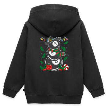 8-Ball Billiard Player Billiards - Kids Premium Organic Zip-up Hoodie - black - Back - AI Model Kid Male (0cm)