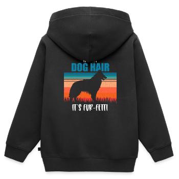 Belgian Tervuren - Kinder Premium Organic Zip Hoodie - Schwarz - Hinten - AI Model Kid Male (0cm)