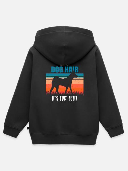 Basenji - Kinder Premium Organic Zip Hoodie - Schwarz