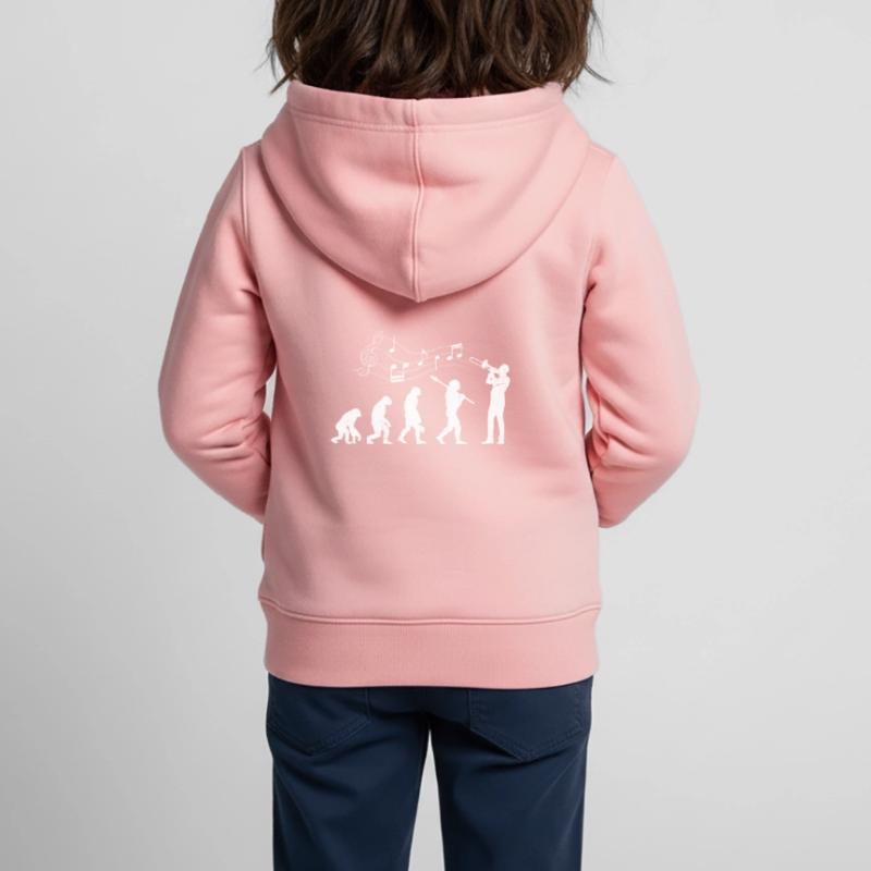 Evolution Trombone I play Trombone Kids Premium Organic Zip-up Hoodie