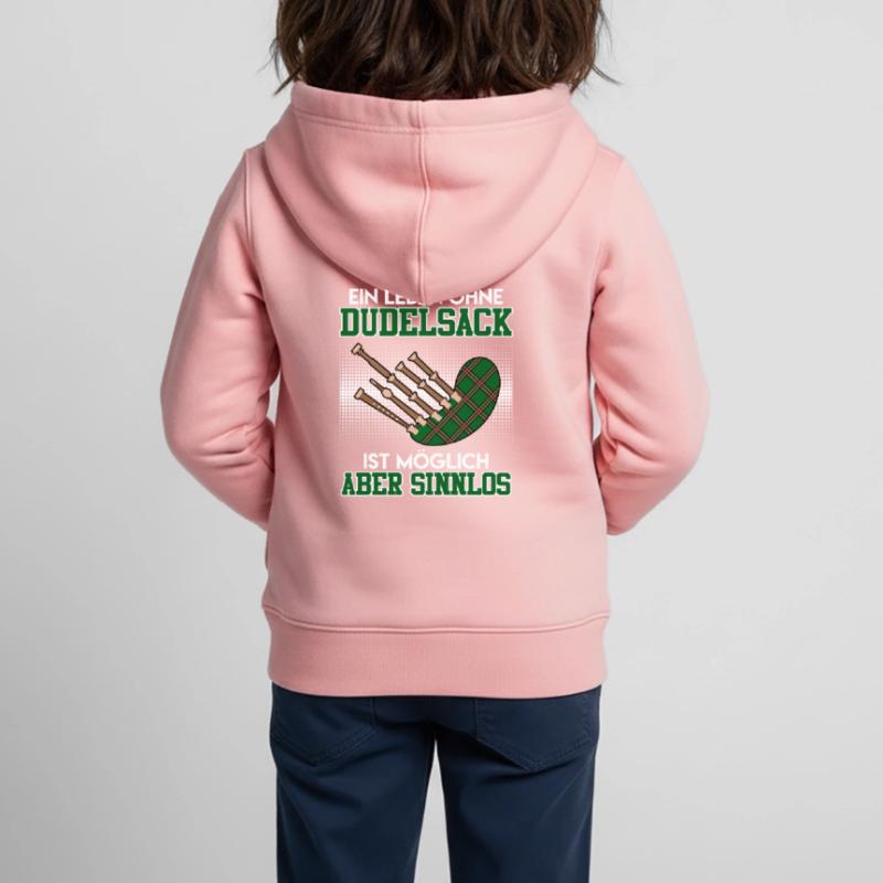 Possible mais inutile Vie sans cornemuse Sweat Premium à capuche zippé enfant bio