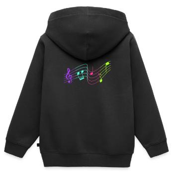 Musikliebhaber ich liebe Musik singen - Kinder Premium Organic Zip Hoodie - Schwarz - Hinten - AI Model Kid Male (0cm)