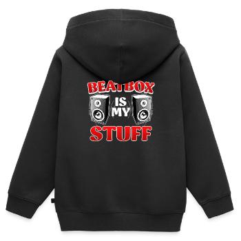 HipHop Beatbox est mon truc de chanteur - Sweat Premium à capuche zippé enfant bio - noir - Dos - AI Model Kid Male (0cm)