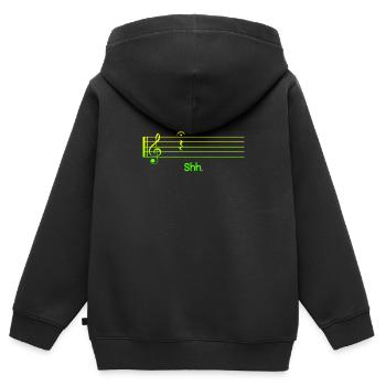Shut up I need a break notes - Kids Premium Organic Zip-up Hoodie - black - Back - AI Model Kid Male (0cm)
