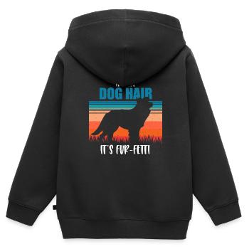 Border Collie - Kids Premium Organic Zip-up Hoodie - black - Back - AI Model Kid Male (0cm)