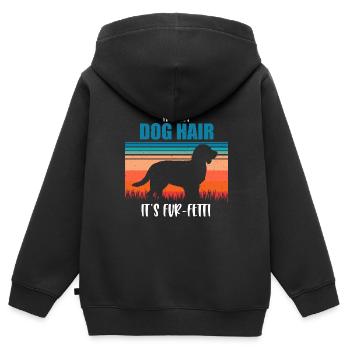 Boykin Spaniel - Kinder Premium Organic Zip Hoodie - Schwarz - Hinten - AI Model Kid Male (0cm)