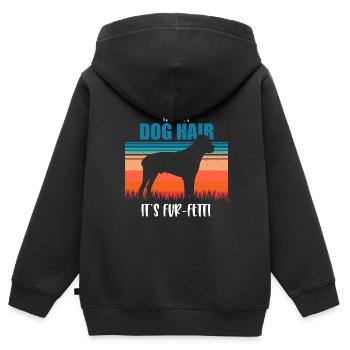 Cane corso - Sweat Premium à capuche zippé enfant bio - noir - Dos - AI Model Kid Male (0cm)