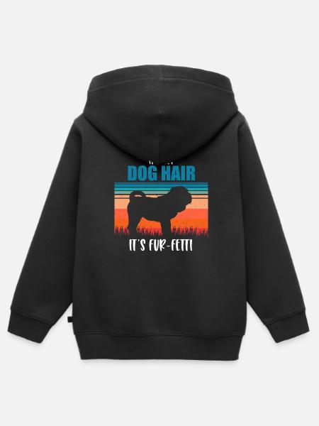 Shar Pei - Kinder Premium Organic Zip Hoodie - Schwarz