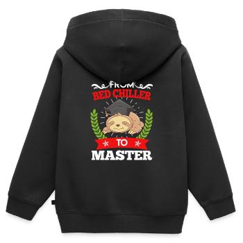 Du refroidisseur de lit au Master 2023 - Sweat Premium à capuche zippé enfant bio - noir - Dos - AI Model Kid Male (0cm)