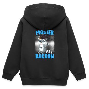 Master Racoon 2023 Master Degree - Kids Premium Organic Zip-up Hoodie - black - Back - AI Model Kid Male (0cm)