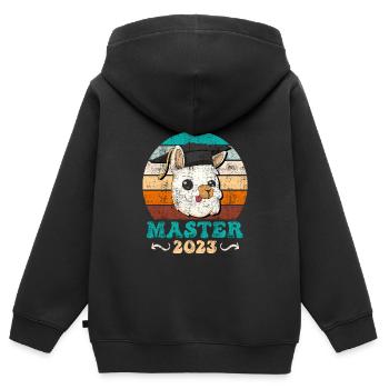 Master Degree Master 2023 - Kids Premium Organic Zip-up Hoodie - black - Back - AI Model Kid Male (0cm)