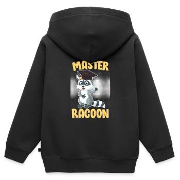 Master Racoon 2023 Master Degree - Kids Premium Organic Zip-up Hoodie - black - Back - AI Model Kid Male (0cm)