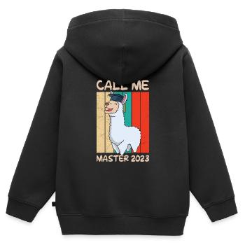 Master's degree 2023 - Kids Premium Organic Zip-up Hoodie - black - Back - AI Model Kid Male (0cm)