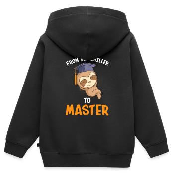 Du refroidisseur de lit au maître 2023 - Sweat Premium à capuche zippé enfant bio - noir - Dos - AI Model Kid Male (0cm)