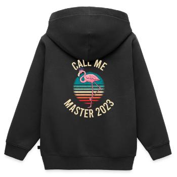 Master's Degree 2023 Master's - Kids Premium Organic Zip-up Hoodie - black - Back - AI Model Kid Male (0cm)