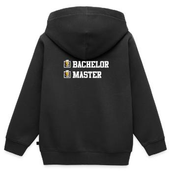Completed Bachelor's Degree Master's Degree - Kids Premium Organic Zip-up Hoodie - black - Back - AI Model Kid Male (0cm)