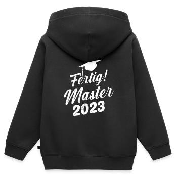 Mastered Master 2023 Master Degree - Kids Premium Organic Zip-up Hoodie - black - Back - AI Model Kid Male (0cm)