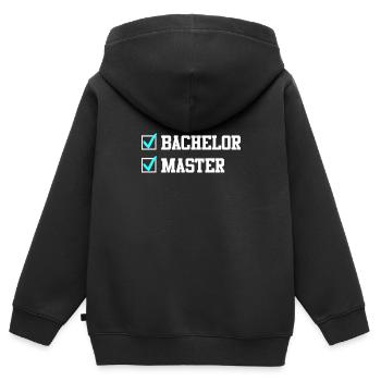 Completed Bachelor's Degree Master's Degree - Kids Premium Organic Zip-up Hoodie - black - Back - AI Model Kid Male (0cm)