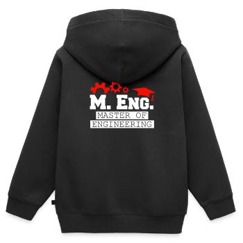Ich bin Master of Engineering Master Abschluss - Kinder Premium Organic Zip Hoodie - Schwarz - Hinten - AI Model Kid Male (0cm)