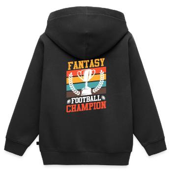 Fantasy Football Champion Fantasy Football Champ - Kinder Premium Organic Zip Hoodie - Schwarz - Hinten - AI Model Kid Male (0cm)