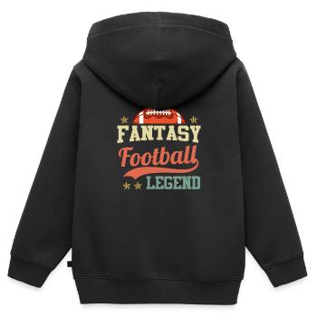 Fantasy Football Legend Fantasy Football Champion - Kinder Premium Organic Zip Hoodie - Schwarz - Hinten - AI Model Kid Male (0cm)