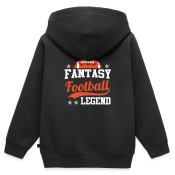 Fantasy Football Legend Fantasy Football Champion - Kinder Premium Organic Zip Hoodie - Schwarz - Hinten - AI Model Kid Male (0cm)